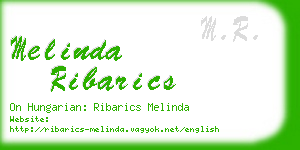 melinda ribarics business card